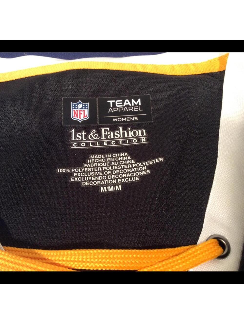 NFL Pittsburgh Steelers Women's Black and Yellow Jersey - Picture 6 of 6